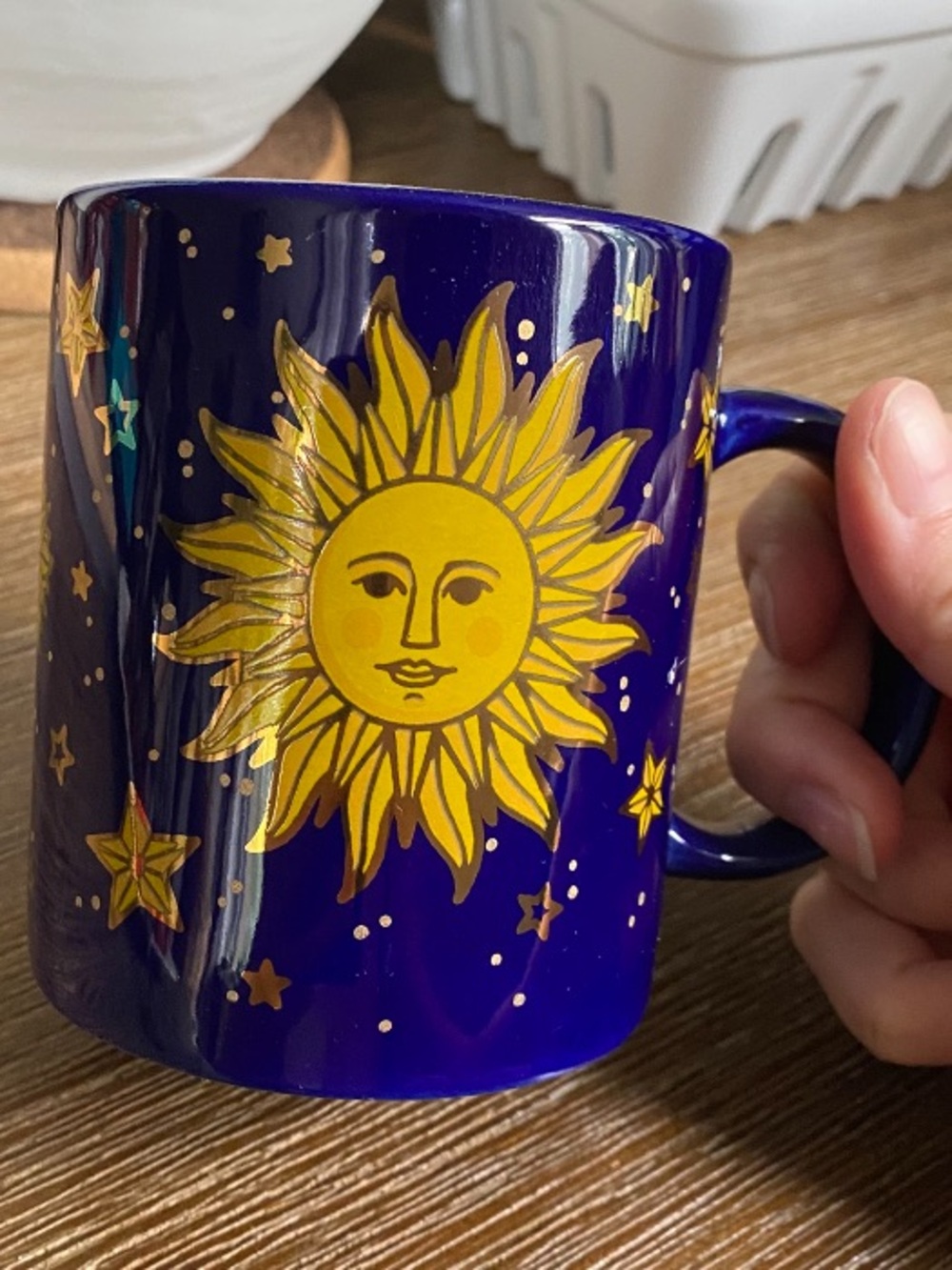 Vintage Solar Star Midnight Blue Mug